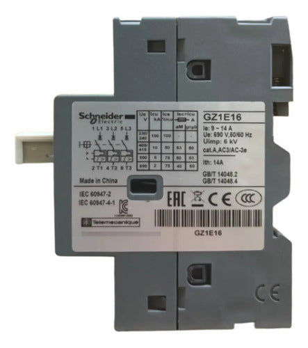 Disjuntor Termomagnético 9-14a Gz1e16 Schneider 690v 50-60hz