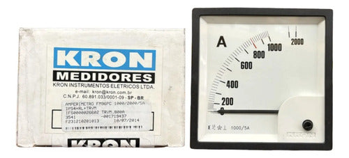 Amperímetro Fm96pc 1000/2000/5a Travamento Em 800a Ip54 Kron