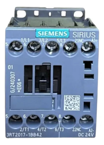 Contator 3rt2017-1bb42 24vcc 1nf 12a Siemens 24vcc