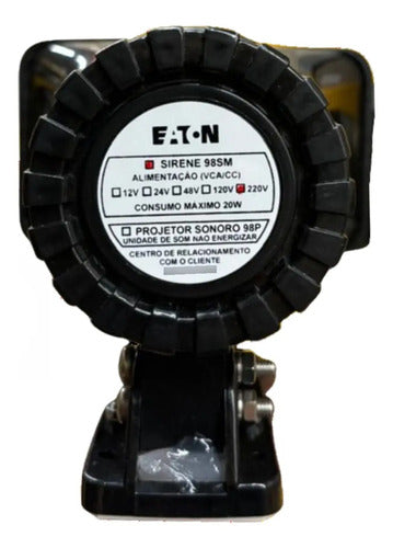 Sirene Eletrônica Programável 98sm 98sm220 220v Eaton Preto