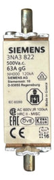 Kit Com 5: Fusível Nh00 Retardado 63a 500v 3na3822 Siemens 500v