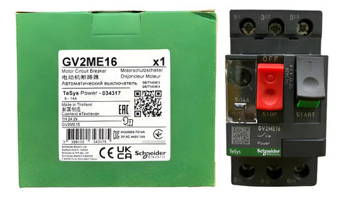 Disjuntor Motor Termomagnético 9-14a Gv2me16 Schneider 690v 50-60hz