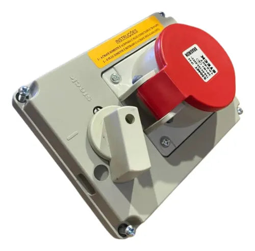Tomada Emb 3p+n+t 16a 380/440v 6h Vm S5046t Steck  Vermelho