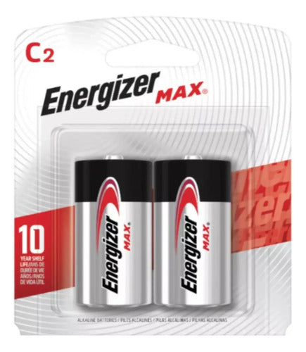 Kit Com 2 Unidades: Pilha Energizer Max D Alcalina Grande