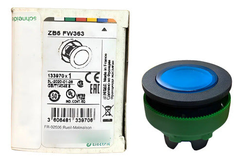 Cabeçote Para Botão Luminoso; Led Azul; Zb5fw363 Schneider Azul 0