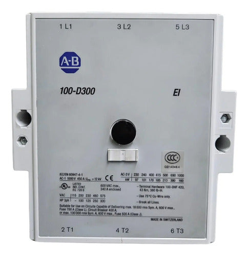 Contator 100-d300 100-d300ed11 Allen Bradley 110-130v Novo!! 110-130v