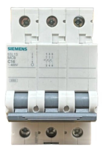 Disjuntor Tripolar 16a Curva C 5sl1316-7mb Siemens