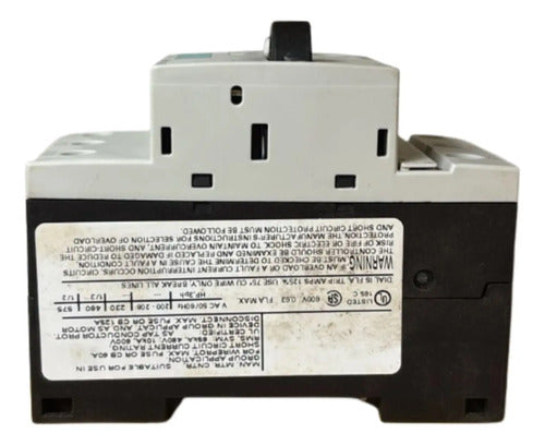 Disjuntor Motor 3rv1011-0ga10 0,45-0,63a Siemens - 50/60hz