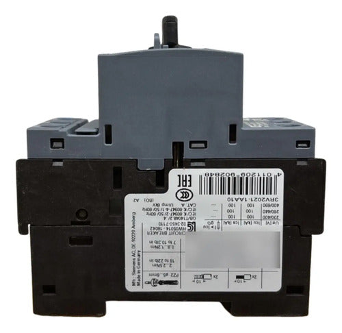 Disjuntor Motor 3rv2021-1aa10 1,1-1,6a Siemens - 50/60hz