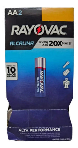 Pilha Rayovac Alcalina Aa 1,5v Lr6 Kit Com 06 Peças