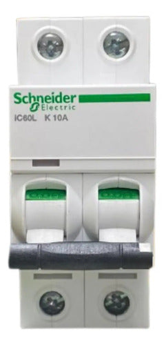Mini Disjuntor Acti9 Ic60l 2p Curva K 10a A9f95210 Schneider
