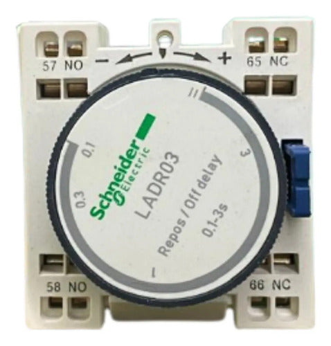 Bloco De Contato Temporizador 0.1/3s Mola Ladr03 Schneider 690v