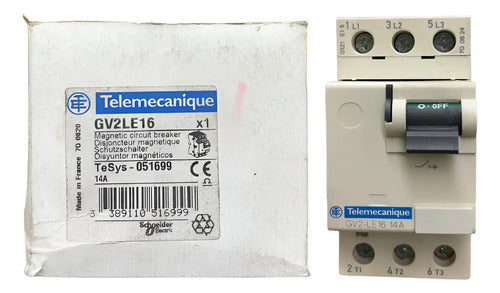 Disjuntor Motor Magnético Gv2le16 14a Telemecanique 690v 50 60 Hz