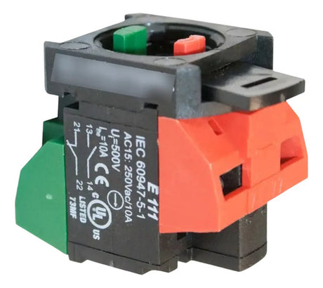 2 Botões B3/15 Verde 30mm + 2 Blocos 1naf E111 Ace Schmersal Verde 500v