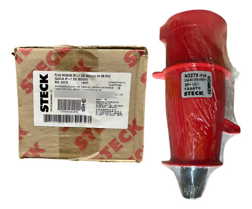 Plug N3279 32a 2p+t 380/440v Vermelho Steck Vermelho