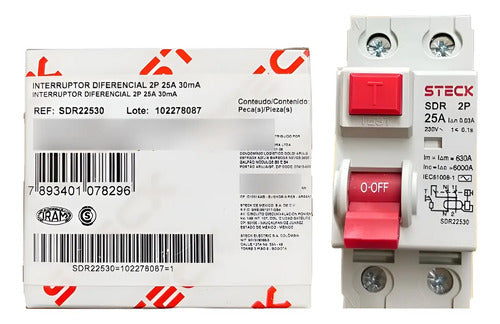 Interruptor Diferencial Sdr22530 2p 25a 30ma Steck