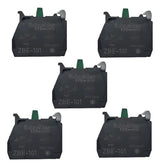 Kit Com 5 Peças: Bloco De Contato 1na Zbe101 Schneider Verde -