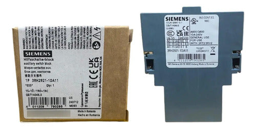 Bloco De Contato Auxiliar 1na+1nf 3rh2921-1da11 Siemens -