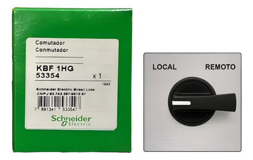Cabeçote 60x60mm Com Manopla 4 Furos Kbf1hg Schneider Preto 0
