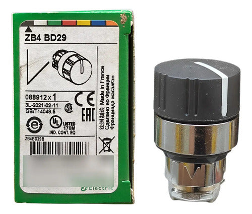 Cabecote P/ Comutador 22mm Metalico Zb4bd29 Schneider Preto -
