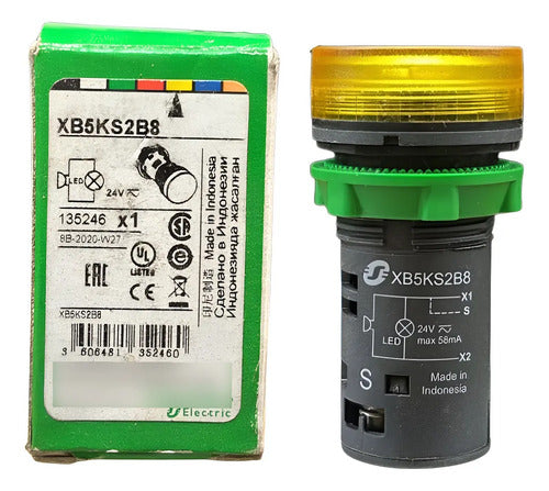 Sinalizador Sonoro 22mm Plástico 90db Xb5ks2b8 Schneider 24vca/cc