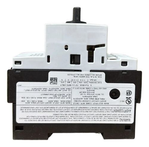 Disjuntor Motor 3rv1021-1fa10 3,5-5a Siemens Não Informado 50/60hz