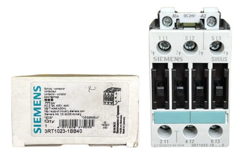 Contator 3rt1023-1bb40 24vcc 9a Siemens 24vcc