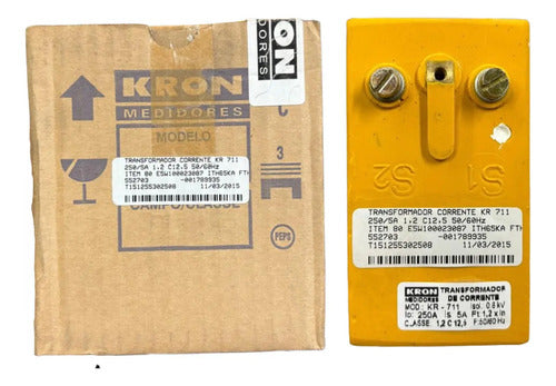 Transformador De Corrente Kr711 250/5a 50/60hz 1,2c12,5 Kron