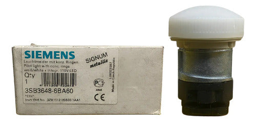 Sinaleiro 22mm 110v Branco 3sb3648-6ba60 Siemens