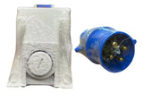 Kit Tomada N4009 + Plug N4079 16a 3p+t 220/240v Azul Steck Azul