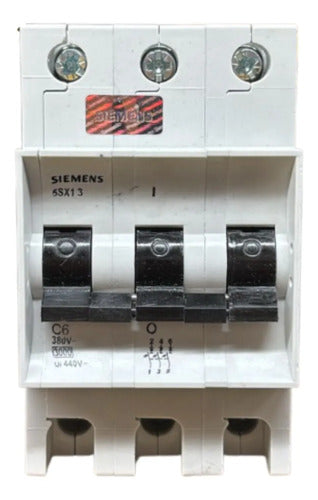 Disjuntor Tripolar 6a Curva C 5sx1306-7 Siemens