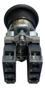 Botão Cogumelo Ø40mm Pt + Bloco 1na+1nf Xb4bc25 Schneider Preto -