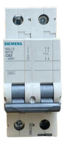 Disjuntor 5sl1263-7mb 63a C63 2p Siemens