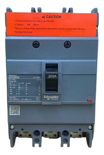 Disjuntor 200a Tripolar Ezc250n Ezc250n3200 Schneider 690v 50/60 Hz