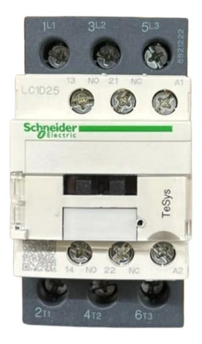 Contator 3p 25a 440v 1na+1nf Lc1d25r7 Schneider 440v