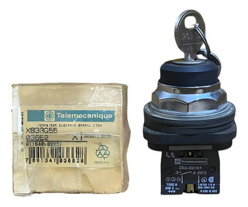 Botão 30mm 1na+1nf Preto Xb3bg55 Telemecanique Preto