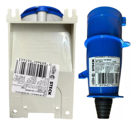 Tomada N3206 + Plug N3276 32a 2p+t 200/250v Azul Steck Azul