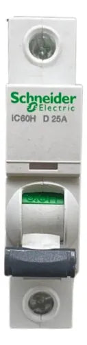 Disjuntor Acti9 Ic60h 1p Curva D 25a 230v A9f85125 Schneider