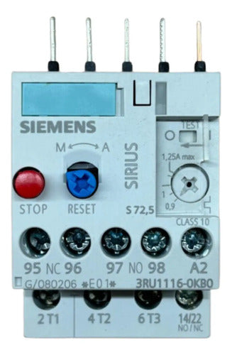 Relé Térmico 3ru1116-0kb0 0,9-1,25a Siemens -