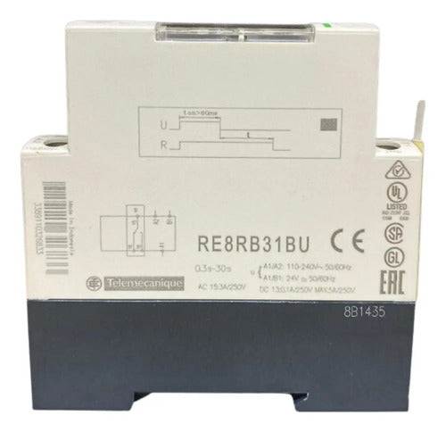 Rele Temporizador 0,3-30s 24vca/cc 110/240vca 1naf Re8rb31bu