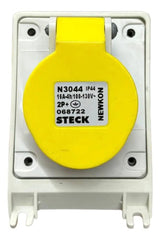 Tomada N3044 16a 2p+t 100/130v Amarelo Steck Amarelo