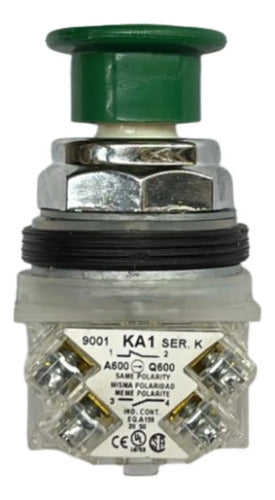 Botão 30mm Metálico 1naf Verde 9001kr24gh13 Schneider Verde -