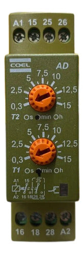 Rele Tempo Ad 15min Ad-hem 94/242vca Coel 242vca