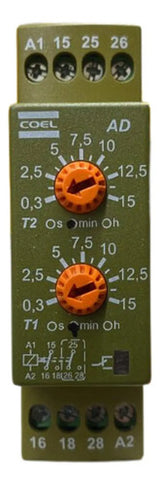 Rele Tempo Ad 15min Ad-hem 94/242vca Coel 242vca
