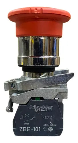 Botão Cogumelo 40mm Vermelho Na+nf Xb4bs8445 Schneider Vermelho -