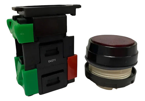 Botão 4ar-721.11r 30mm 1naf Vermelho Eaton Vermelho