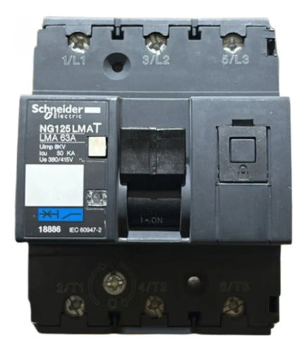 Disjuntor Tripolar Ng125l Curva C 63a 18886 Schneider