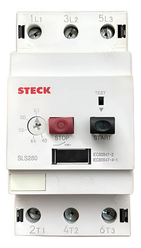 Disjuntor Motor Tripolar Sls280 40-63a Steck Sls2802c Não Informado 50/60 Hz