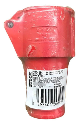 Acoplamento 3p+t 16a 380/440v 6h Vermelho S-4056 Steck Vermelho