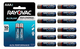 Pilha Rayovac Alcalina Aaa 1,5v Lr03 Kit Com 12 Peças